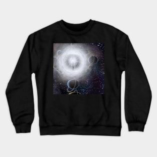 Aura or Soul in tunnel of clouds in space Crewneck Sweatshirt